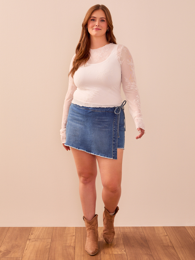 Catalina Floral Mesh Top Detail 3 - ARULA