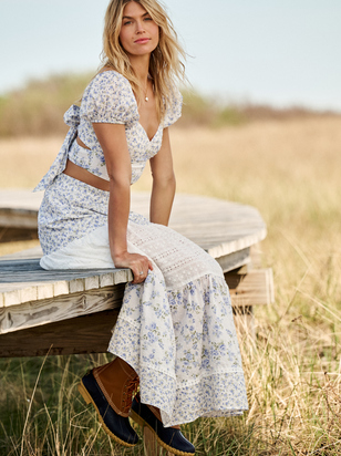 Kairo Floral Midi Skirt - ARULA - 