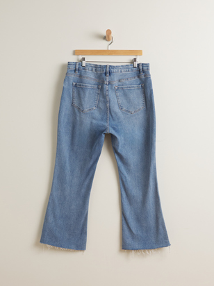 Lindy Raw Hem Flare Jeans - ARULA