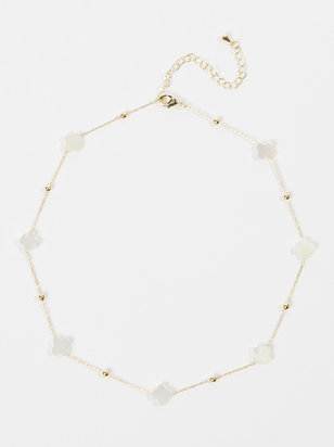Pearl Clover Dainty Choker Necklace - ARULA