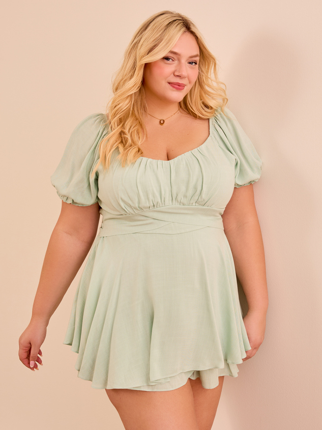 Haisley Double Layered Romper Detail 4 - ARULA