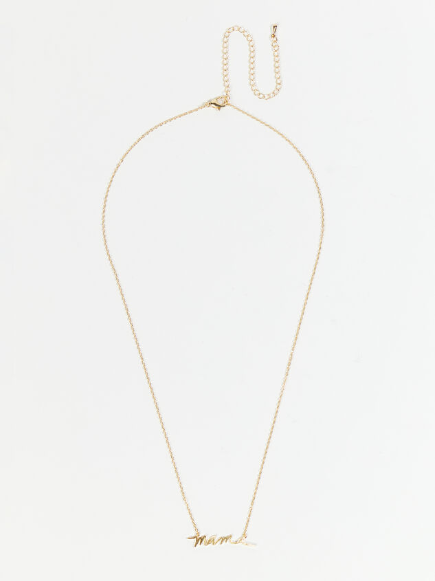 18k Gold Mama Necklace Detail 2 - ARULA