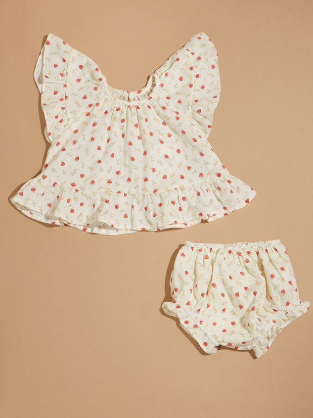 Strawberry Fields Top and Bloomer Set by Rylee + Cru Detail 3 - ARULA