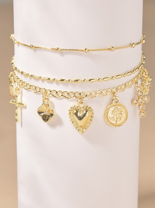 Bubble Charm Dangle Bracelet Set - ARULA - 