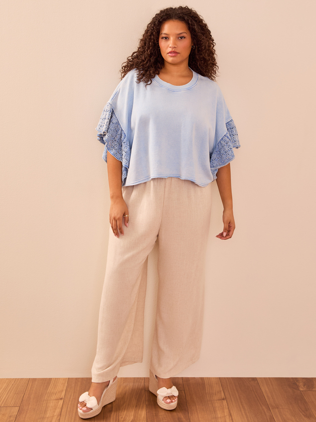 Destiny Cropped Crochet Sweater - ARULA