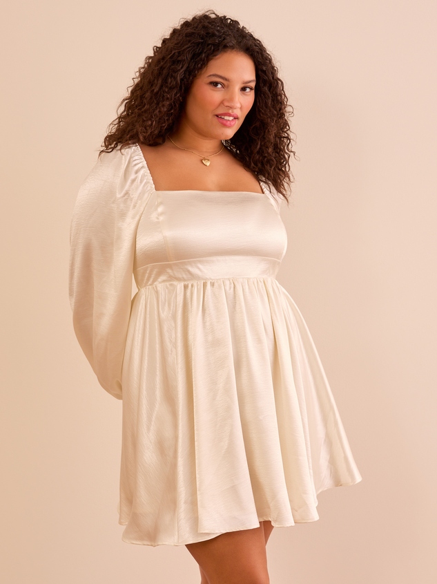 Aaliyah Satin Mini Dress Detail 4 - ARULA