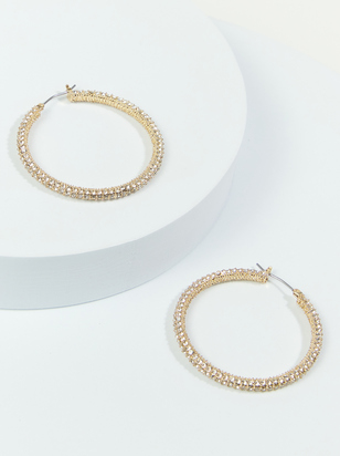 Gold Crystal Hoops - ARULA