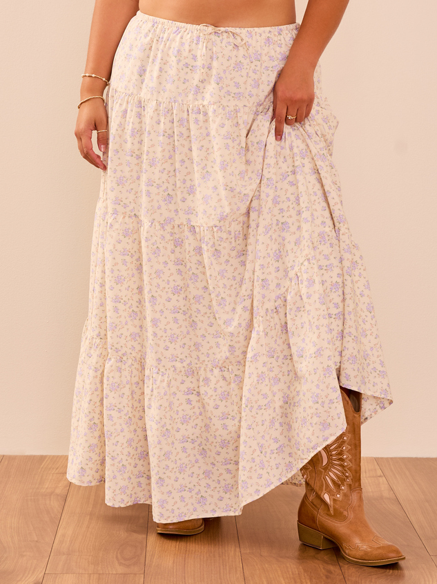 Hadley Floral Midi Skirt Detail 3 - ARULA