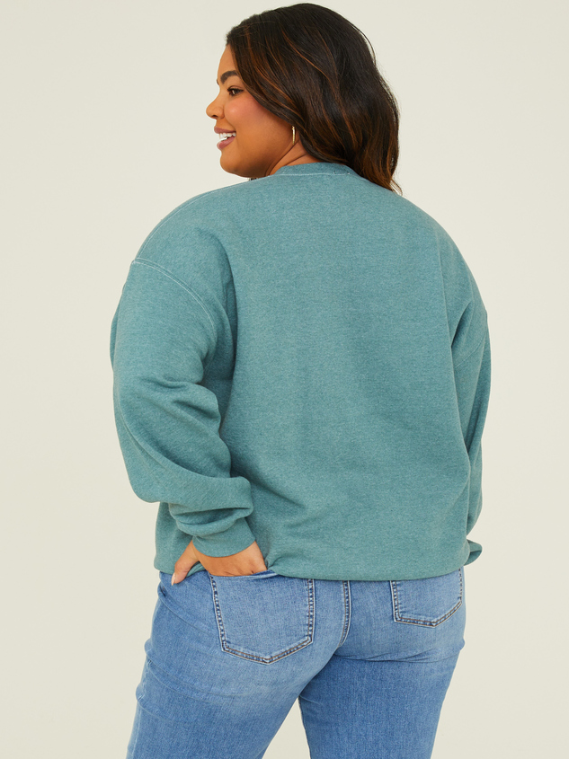 Smiley Oversized Sweatshirt Detail 4 - ARULA