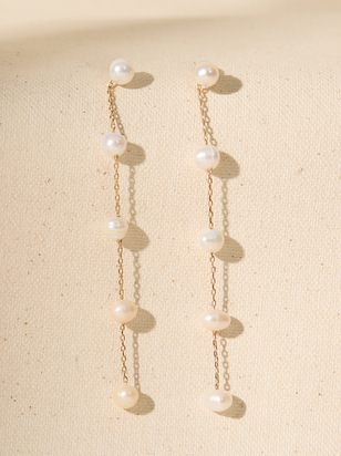 Pearl Drop Dangle Earrings - ARULA