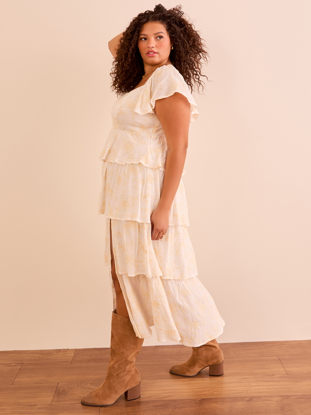 Roxanne Layered Maxi Dress Detail 3 - ARULA