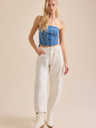 Mae Denim Tube Top - ARULA