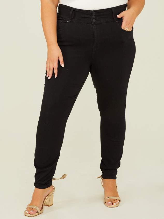 Live In 3 Button Jeans Detail 3 - ARULA