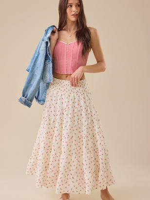 Ruth Floral Midi Skirt - ARULA - 
