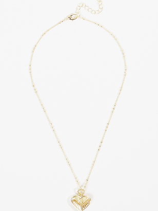 Shell Heart Charm Necklace - ARULA