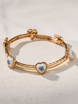 Floral Heart Stretch Bracelet - ARULA