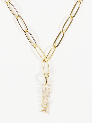 Crystal Howdy Charm Necklace - ARULA