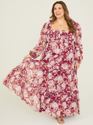 Eleanor Sequin Floral Dress - ARULA