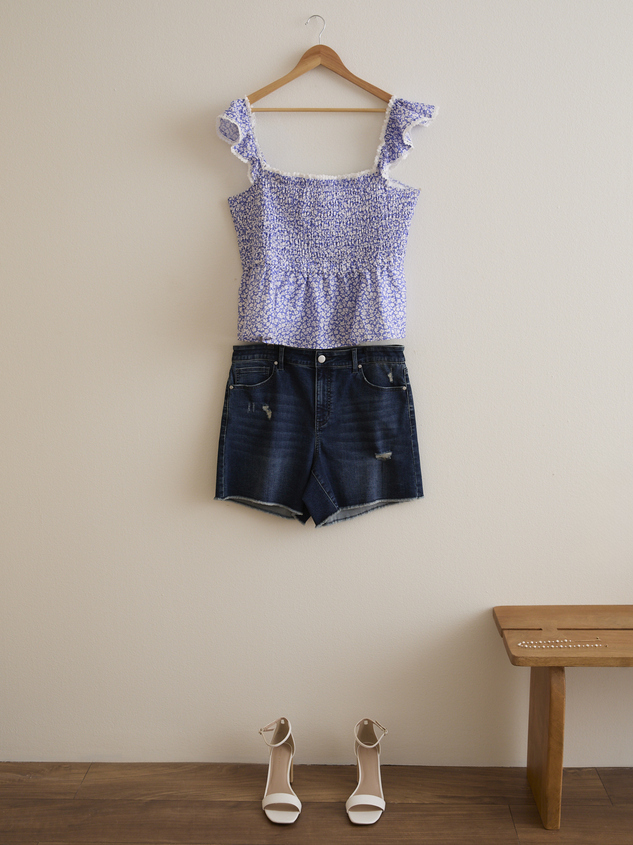 Indie Smocked Babydoll Top Detail 3 - ARULA