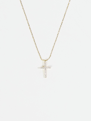 18k Gold Cross Necklace - ARULA