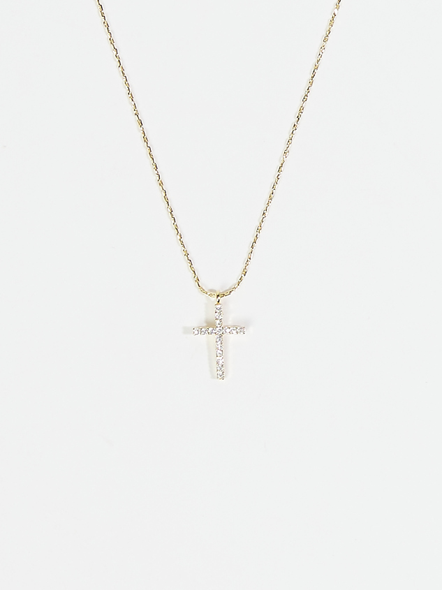 18k Gold Cross Necklace - ARULA