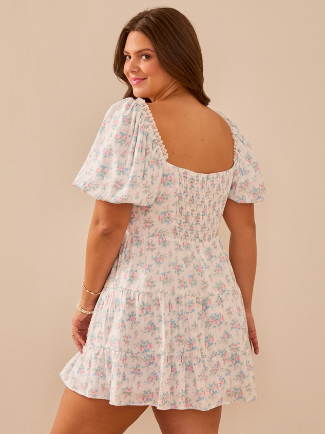 Noah Floral Babydoll Dress Detail 5 - ARULA