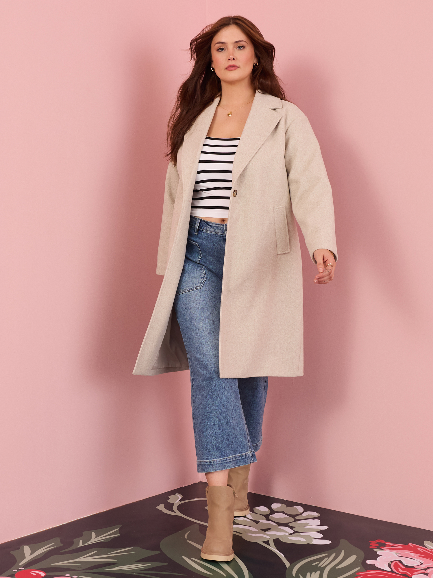 Taupe peacoat discount