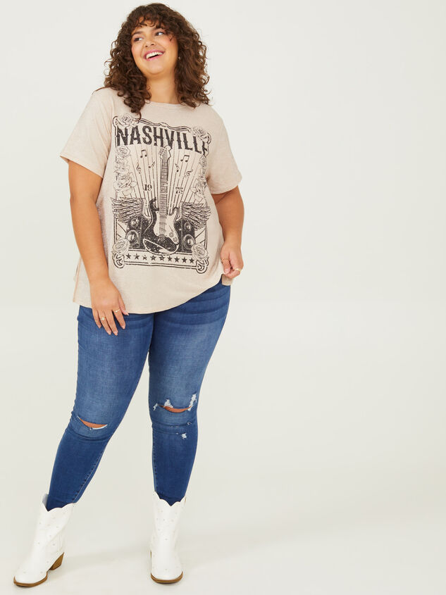 Nashville Glitter Tee Detail 2 - ARULA