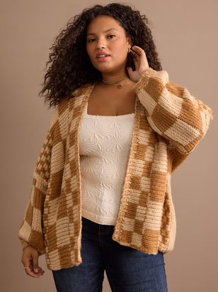 Leigha Checkered Cardigan - ARULA