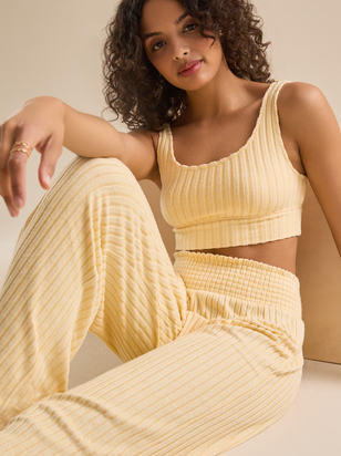 Kara Silky Rib Lounge Top - ARULA