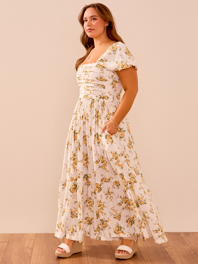 Wilow Floral Maxi Dress Detail 3 - ARULA