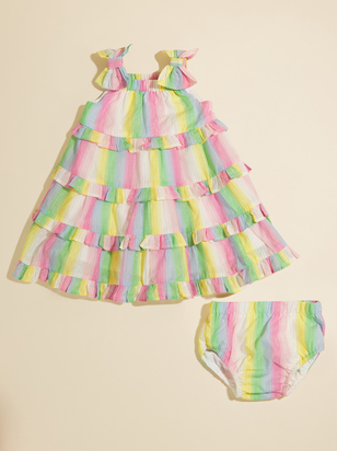 Paris Baby Tiered Dress and Bloomer Set - ARULA