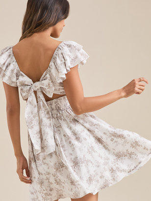 Emery Flutter Sleeve Mini Dress - ARULA