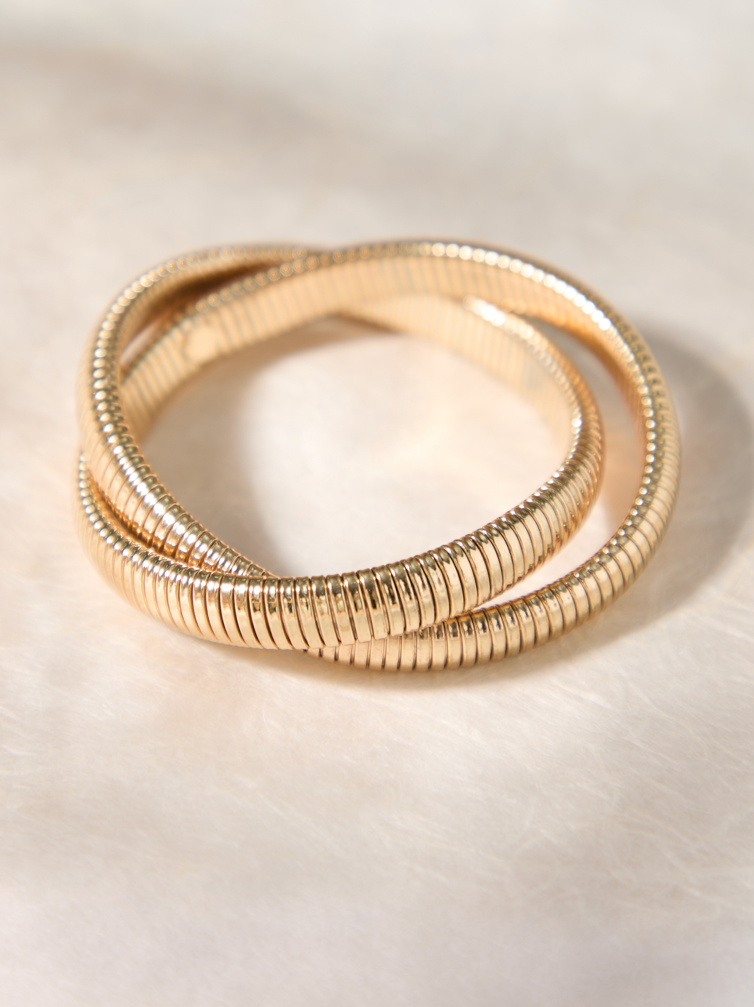 Twisted Gold Metal Bracelet Arula