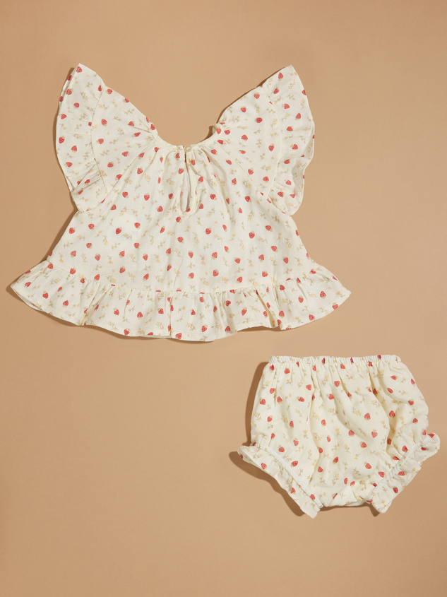 Strawberry Fields Top and Bloomer Set by Rylee + Cru Detail 2 - ARULA