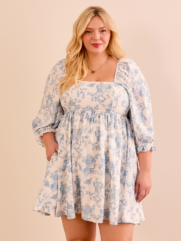Emery Printed Dress Detail 2 - ARULA