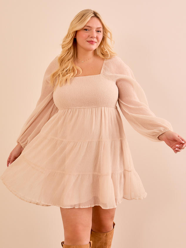 Logan Tiered Mini Dress Detail 2 - ARULA