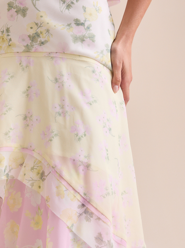Bellani Tiered Midi Skirt Detail 3 - ARULA