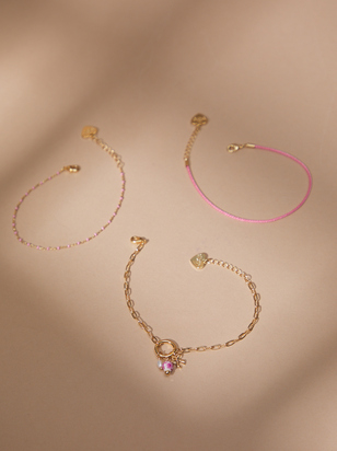 Blush Charm Bracelet Set - ARULA