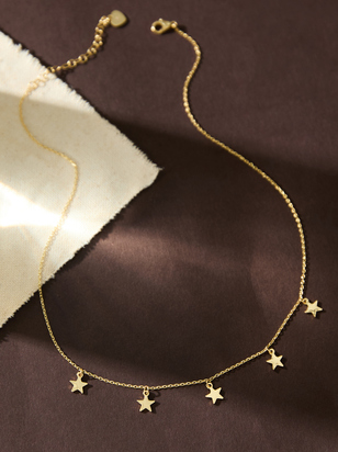 18K Gold Starlet Charm Necklace - ARULA - 