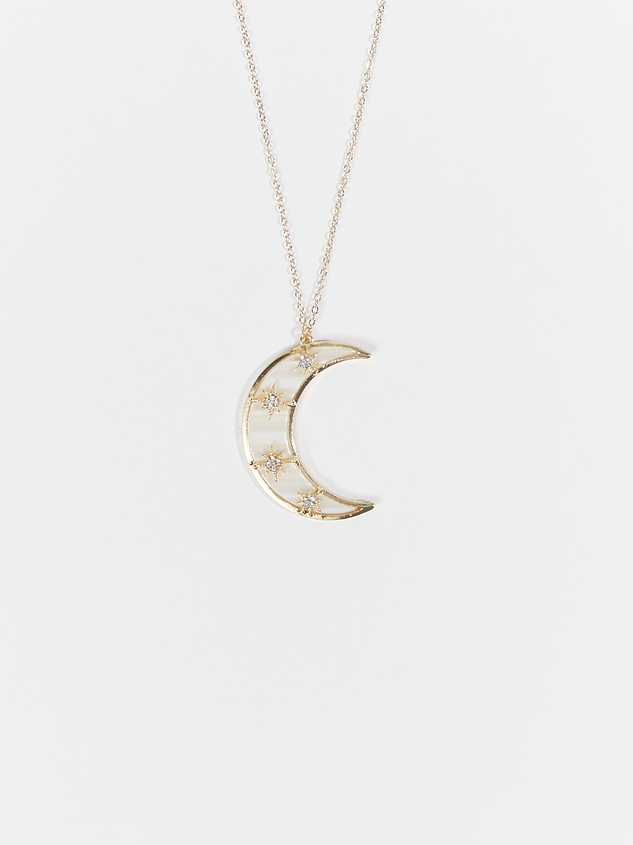 Clara Crescent Necklace Detail 2 - ARULA