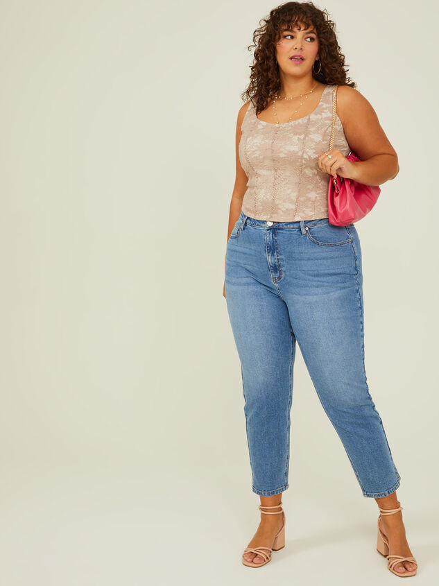 Flora Lace Corset Tank Detail 1 - ARULA