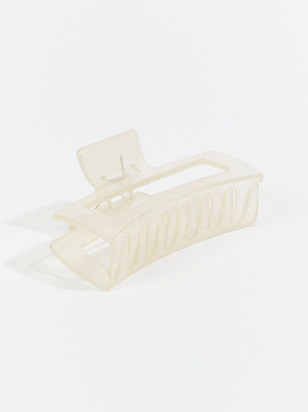 Emily Box Claw Clip - Beige - ARULA