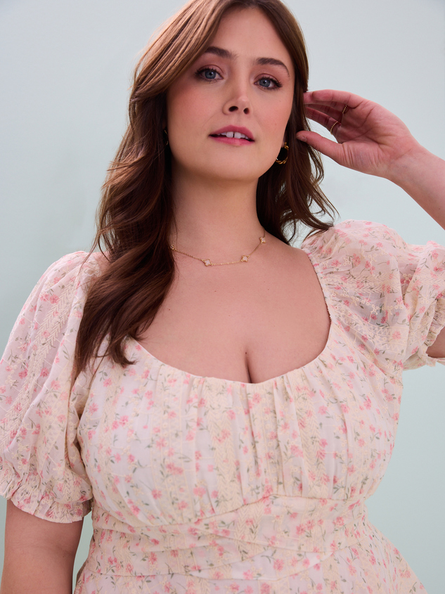 Emmaline Floral Crossover Romper Detail 4 - ARULA