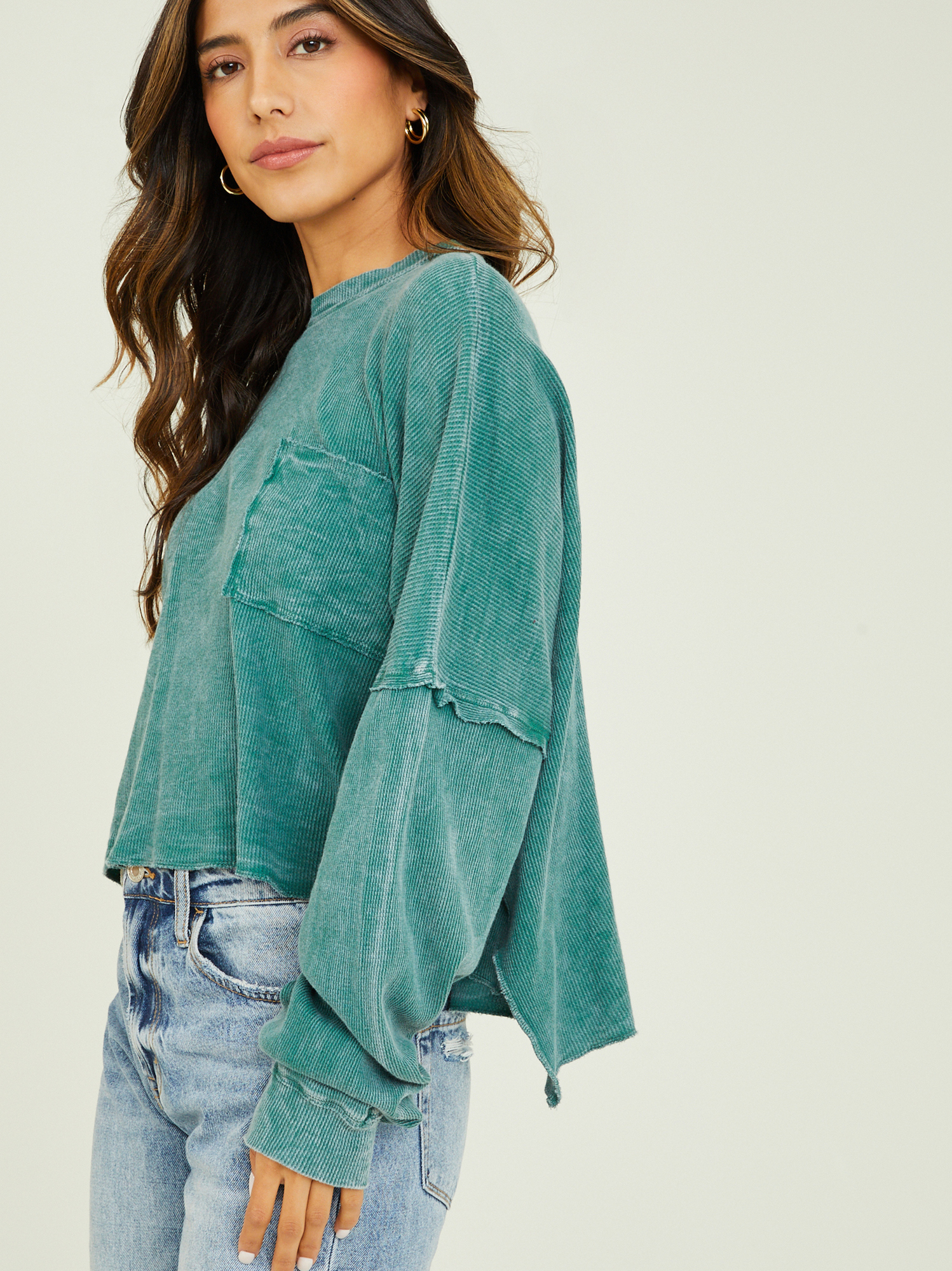 Cropped thermal best sale top