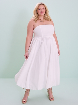Collins Strapless Midi Dress - ARULA