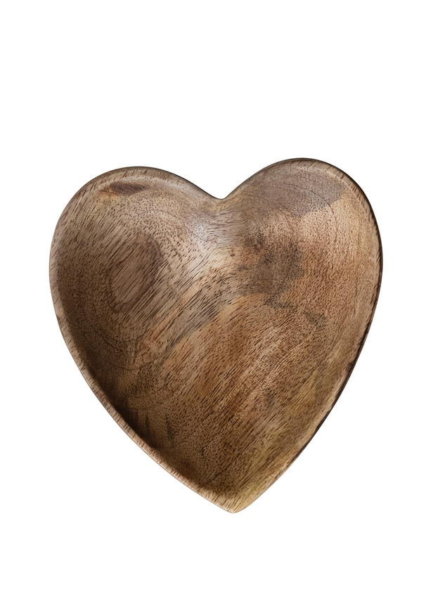 Mango Wood Heart Dish Detail 2 - ARULA