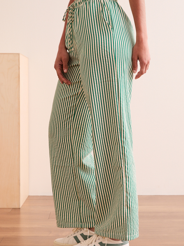 Unwind Striped Lounge Pants Detail 4 - ARULA