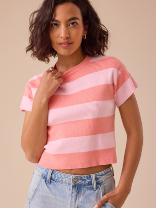 Sophie Striped Ribbed Top - ARULA - 