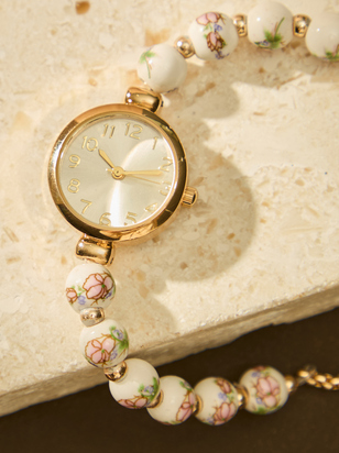 Painted Bead Pull Tie Watch - ARULA